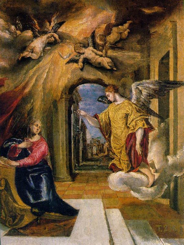GRECO, El The Annunciation sdgm oil painting picture
